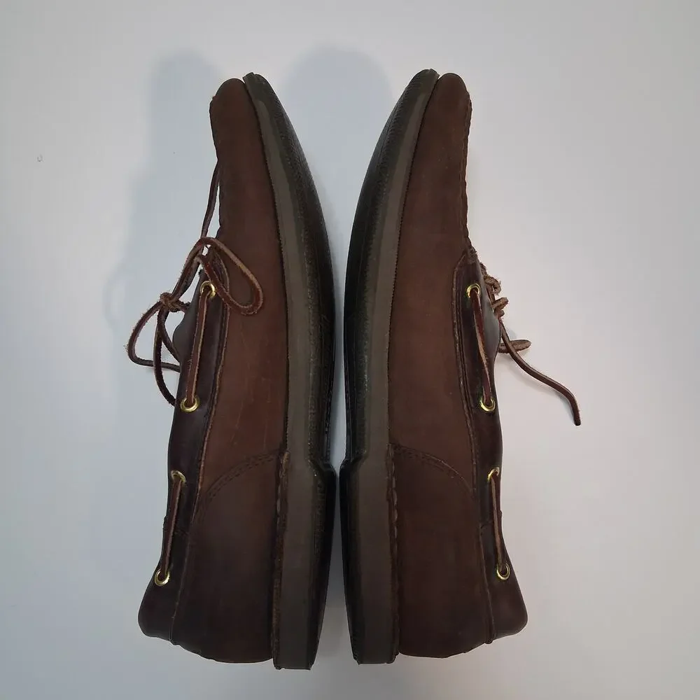 Rockport Men 13XW Boat Shoes Brown Leather Classic Moccasin